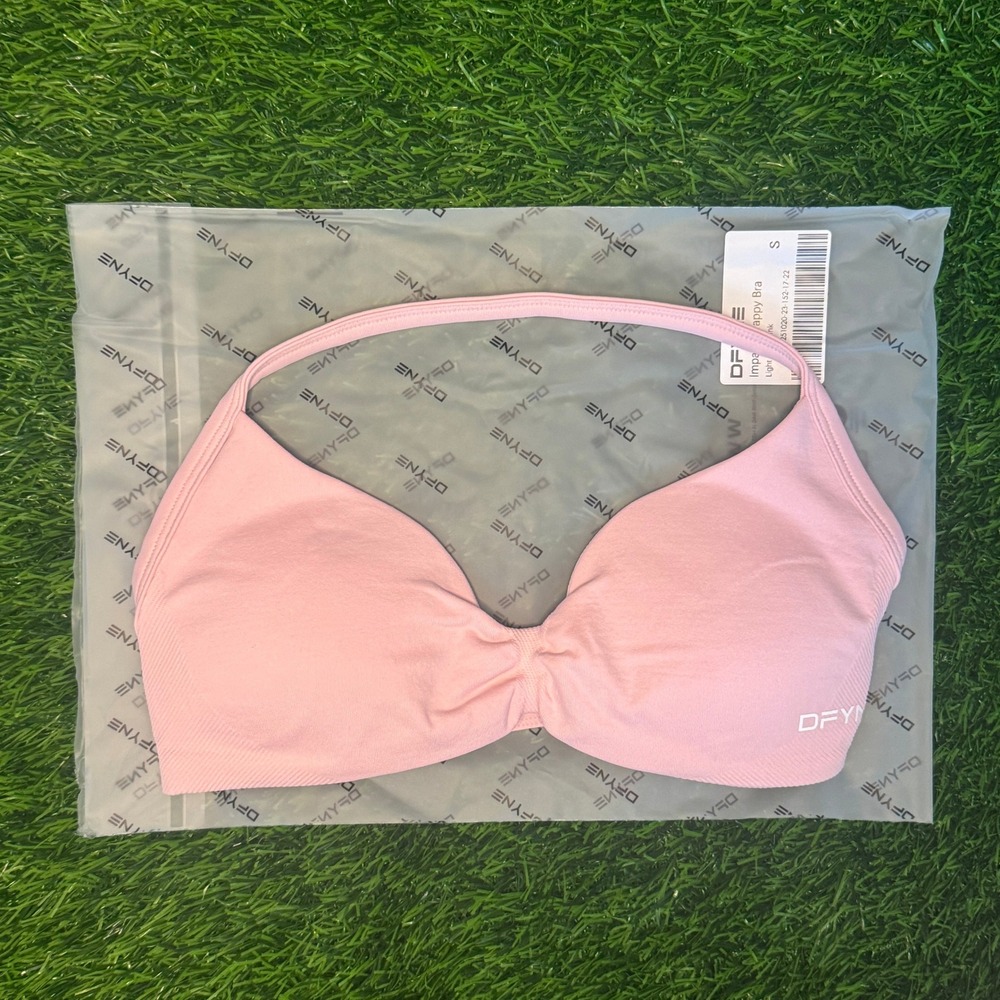 Dfyne impact strappy bra light rose pink small
